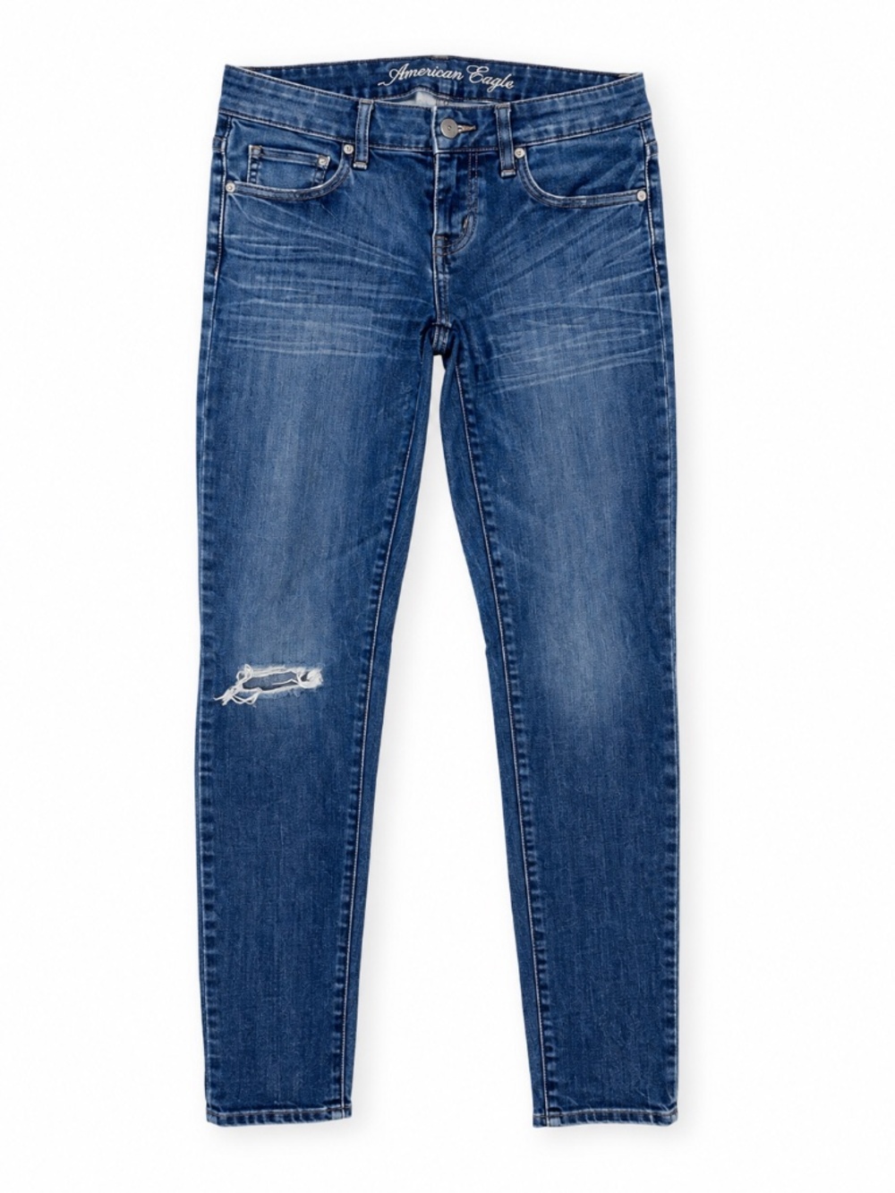 American Eagle Skinny Jeans Size 2 Regular Distressed